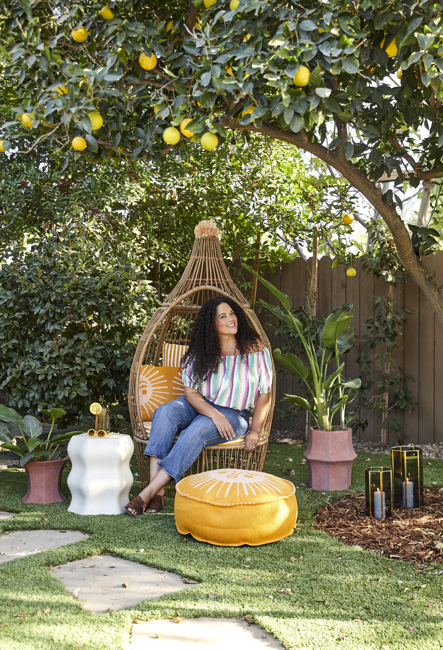 Target outdoor hot sale pouf